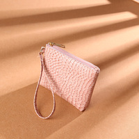 Dompet Koin Kulit PU Wanita, Dompet Kartu Resleting Mini Portabel Lucu untuk Anak Perempuan dan Wanita, Penggunaan Sehari-hari saat Bepergian