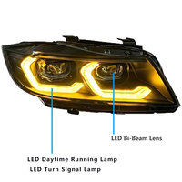 Ensemble de phares modifiés, DRL LED bicolore, lentille LED, clignotant séquentiel pour BMW Série 3 E90 2005-2012