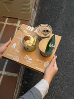 Gepersonaliseerde koffie-, Americano-, latte- en fruitthee-bekerhouders en -onderzetters; Creatief ontworpen promotionele honingraat-bekertrays
