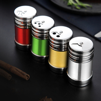 Pot à Épices en Acier Inoxydable, Bouteille de Sels Monosodiques, Salière, Outils de Barbecue pour Maison et Extérieur