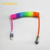 Accesorios para Teclado de Juego Personalizado ZF con Cable USB Tipo C Enrollado de 1 m, Teclado Mecánico y Cable Enrollado Aviator