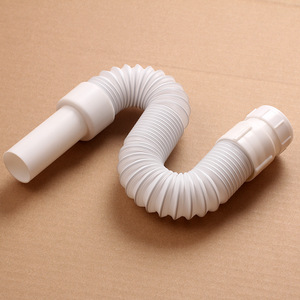 Tubo de drenaje de plástico flexible para lavabo con refuerzo de alambre de acero de 50 cm de longitud - Product Image 3