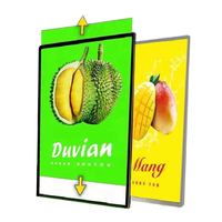 Kotak Lampu LED Aluminium Ultra Tipis A1 A2 A3 A4 untuk Iklan Kustom, 5000 Lumens Super Terang, Bingkai Poster Menu Persegi Panjang