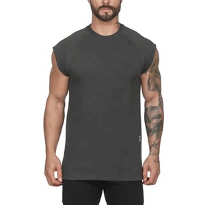 Los hombres Slim de los hombres de culturismo <span class=keywords><strong>sin</strong></span> mangas entrenamiento Fitness simple gimnasio T <span class=keywords><strong>camisa</strong></span> - Product Image 3