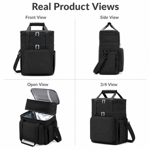 <span class=keywords><strong>Bolsa</strong></span> Térmica para Almuerzo con Logotipo Personalizado, Impermeable, Aislada, <span class=keywords><strong>de</strong></span> Doble Capa, para el Trabajo, la Escuela, Picnic, Campamento - Product Image 2