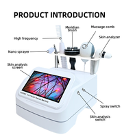 Nouvel appareil de massage et analyseur de cuir chevelu 5-en-1 haute fréquence pour spa capillaire de bureau, caméra HD, puissance 600W pour soins de la tête, usage commercial