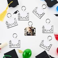 Heimdekoration 2026 Abschlussfeier Sublimations-Rohlinge Holz-Schlüsselanhänger für DIY Personalisiertes Bild