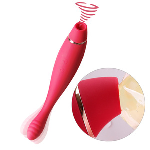 Vibrateur 2-en-1 à succion, jouet sexuel pour adultes, stimulation du clitoris et <span class=keywords><strong>des</strong></span> mamelons, sextoy, dildo, vibrateur double extrémité pour femmes - Product Image 1
