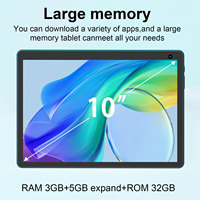 Tablette Android 10.1 pouces 32 Go Tablettes Ordinateur 10.1 pouces IPS HD Display 2.4G + 5G + WiFi6 WiFi 10.1 "Tablette PC