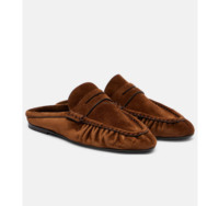 Mocassins en daim marron pour hommes, neufs avec étiquettes, en cuir véritable, unisexe, chaussures habillées Derby, mocassins Penny, pantoufles