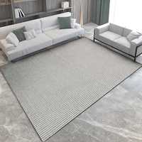 Tapis tissé en polyester de style moderne, tapis de salon moelleux et épais de luxe léger, tapis de sol pour bureau