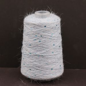 Lana di visone lunga con paillettes da 2mm 600m 100g di pelo d'angora filato morbido e soffice motivo tinto ad alta tenacità per ricami riciclati - Product Image 5