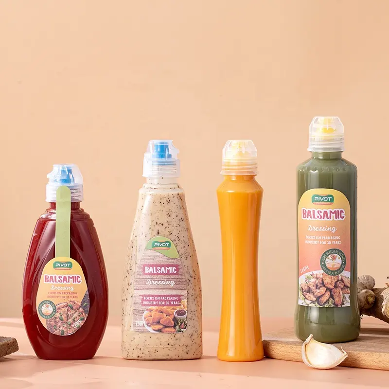 31 calibro condimenti cucina imballaggio bottiglie vuote di condimento bottiglie di plastica per salsa bottiglia di plastica