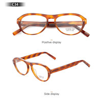 Montures de lunettes en acétate au design rétro classique OEM, lunettes optiques pour hommes, lunettes transparentes à monture miroir pour femmes