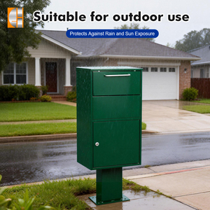 Su misura grande Free Standing in acciaio zincato pacco con serratura a chiave giardino in metallo cassetta di sicurezza con supporto da pavimento - Product Image 5