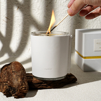 Décoration intérieure haut de gamme Design personnalisé Emballage de boîte-cadeau en cuir de luxe Bougies parfumées en cire de soja faites à la main