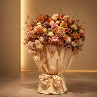 Flores Artificiales Grandes al por Mayor de Fábrica en Tono Maillard, Flores Otoñales Color Caramelo para Decoración de Bodas, Banquetes, Escaparates y Exhibiciones Comerciales
