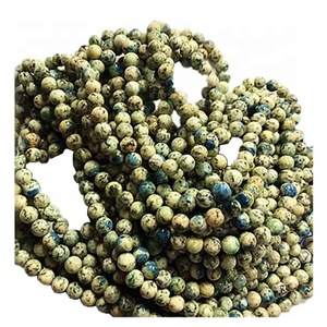 Natural K2 forma redonda pálido <span class=keywords><strong>amarillo</strong></span> piedras preciosas cuerdas - Product Image 1