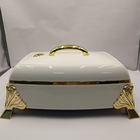 Seau isotherme de luxe doré électrolytique pour le service de buffet festif élégant