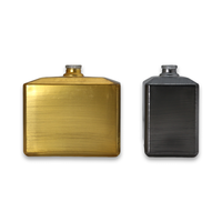 Fabricant de flacon de parfum en verre noir en métal sérigraphié de forme rectangulaire carrée rechargeable de 30ml 50ml pour cosmétiques