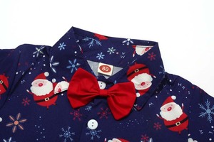HP 2023 Ensemble haut imprimé Père Noël pour nouveau-né + pantalon rouge, vêtements de Noël pour garçons KBCS-015 - Product Image 4
