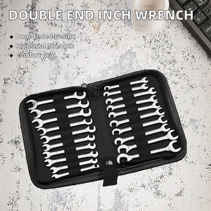Double End Imperial Inch Open End <b>Wrench</b> Set-Alloy Steel Ergonomic Handle 50lb-in Max Torque DIY & OEM Customizable - Product Image 2