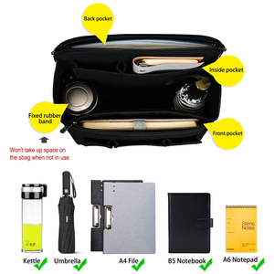 Durable Foldable Open Large Fashion Polyester Felt Backpack Purse <strong>Handbags</strong> Pocketbook Organizer <strong>Inserts</strong> - Product Image 6