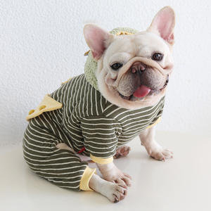 Lindo nuevo Fadou Moon Boat invierno rayas algodón clásicos pijamas acolchados todo-fósforo Fat Bago <span class=keywords><strong>Koki</strong></span> ropa para perros - Product Image 2