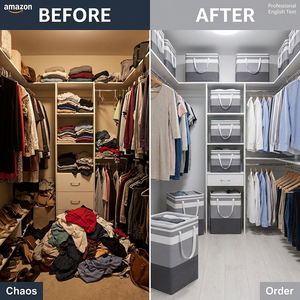 Cesto Pieghevole per Vestiti Sporchi, Cesto Portabiancheria Multiuso Portatile in Tessuto Oxford per Yoga, Casa, <span class=keywords><strong>Bagno</strong></span> - Product Image 2