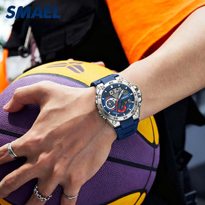 Reloj Deportivo SMAEL 8169 para Hombre, Analógico Digital con Doble Pantalla, Resistente al Agua 50M, Luminoso, Cronógrafo, Alarma, Correa de PU, para Exteriores - Product Image 1