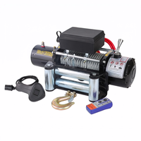 Treuil électrique 12V 24V DC résistant aux hautes températures et au froid, avec revêtement antirouille, pour le remorquage et la récupération de véhicules 4x4
