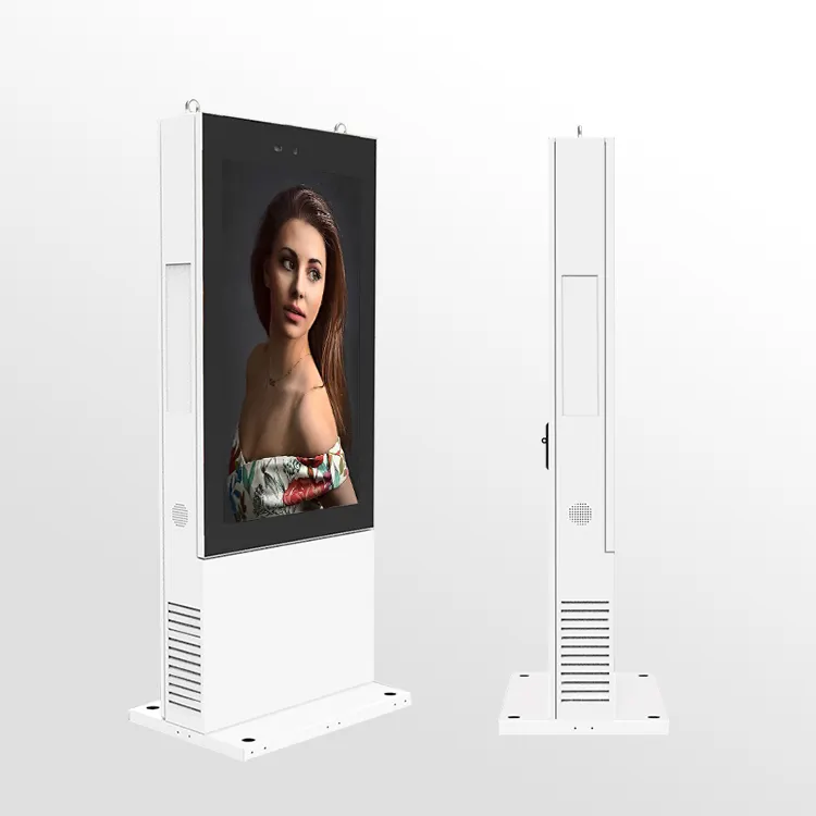 65 Inch Vloerstandaard Waterdichte Outdoor Reclame Display Custom Outdoor Digital Signage Kiosk