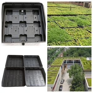 Plaques de système de jardinage pour toitures vertes domestiques en PP noir, écologiques, auto-arrosantes, imperméables avec trous de drainage - Product Image 3