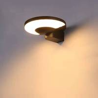 Lampe murale solaire LED 500LM à succès, extérieure IP65 en aluminium moulé sous pression, blanc chaud 3000K, pour clôture de jardin