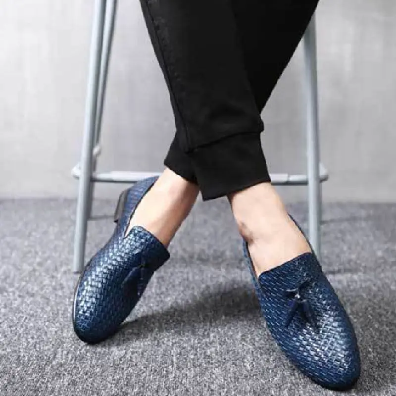 Zapatos de cuero de microfibra para hombre, calzado formal clásico de alta calidad para fiesta