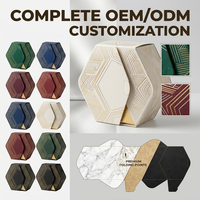 Boîte cadeau hexagonale rigide personnalisée de luxe unique pour bijoux, emballage pour boucles d'oreilles