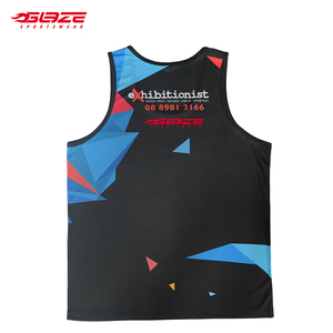 No MOQ Custom Wholesale Sublimated <strong>Running</strong> Polyester Breathable Men <strong>Singlets</strong> - Product Image 4