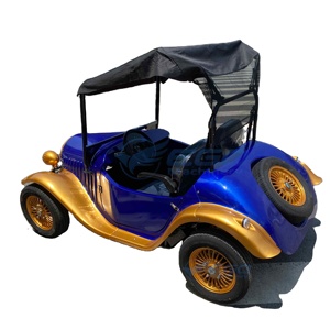 Mini Auto Eléctrico Vintage de Dos Plazas con Toldo Parasol, Ecológico, Elegante y de Alta Calidad para Niños y Adultos - Product Image 1