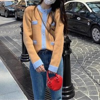 Pull pour femme élégant à col rond et manches longues, coupe ajustée, taille unique, nouvelle collection printemps, vente en gros