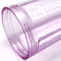 Tasse à eau portable Tritan de 400ml avec couvercle et sangle de transport Impression de logo personnalisé Tasse à café de style sportif créatif Cadeau pratique