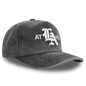 Gorra de Béisbol Vintage de Algodón Lavado con Logotipo Personalizado, MOQ Bajo, OEM ODM, Bordado Plano 3D, Corona Suave, Color Carbón - Product Image 5