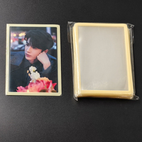Protège-cartes transparents sans acide ni PVC 2R 3R 4R pour photos et photocards Kpop avec bordure imprimée