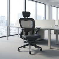 Chaise de bureau ergonomique moderne EagleSeating de Foshan avec dossier en maille, support lombaire réglable et revêtement en tissu