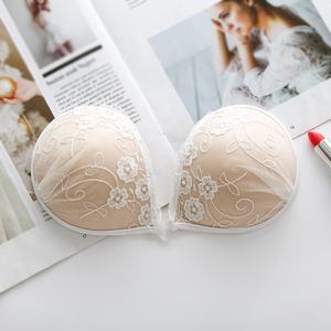 Recién llegado, sujetador Invisible sin tirantes de silicona bordado rosa, pegatina Sexy en el <span class=keywords><strong>pecho</strong></span> para boda, accesorios íntimos - Product Image 5