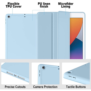 Étui de tablette à trois compartiments, résistant aux chocs, en PU et silicone, avec support pour stylet, pour <span class=keywords><strong>Samsung</strong></span> <span class=keywords><strong>Galaxy</strong></span> Tab A9 8,7 pouces - Product Image 3