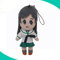 Porte-clés en peluche anime japonais personnalisé, doux et rembourré, conception OEM d'usine en gros