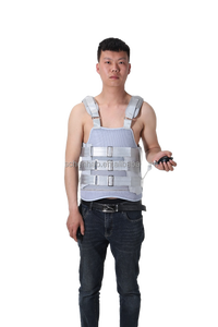 Pelindung rehabilitasi medis Thoracolumbar penguat punggung penguat tulang belakang Lumbar Model kantung udara ganda pria - Product Image 3