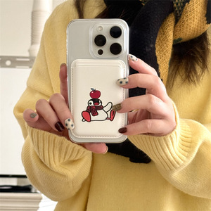Porte-cartes magnétique <span class=keywords><strong>sans</strong></span> <span class=keywords><strong>fil</strong></span> en cuir PU Persimmon Bear compatible <span class=keywords><strong>avec</strong></span> iPhone 17 16 15 14 - Product Image 3