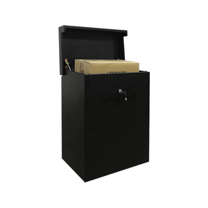 Thời tiết màu đen ngoài trời mini hộp thư Mỹ bưu kiện thả hộp với sự kết hợp khóa chống trộm Hộp Thư đứng - Product Image 2