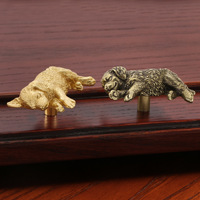 Poignée en laiton Golden Retriever mignonne, crochet de tirage pour armoire, pour la maison